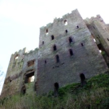 The imposing castle ruins